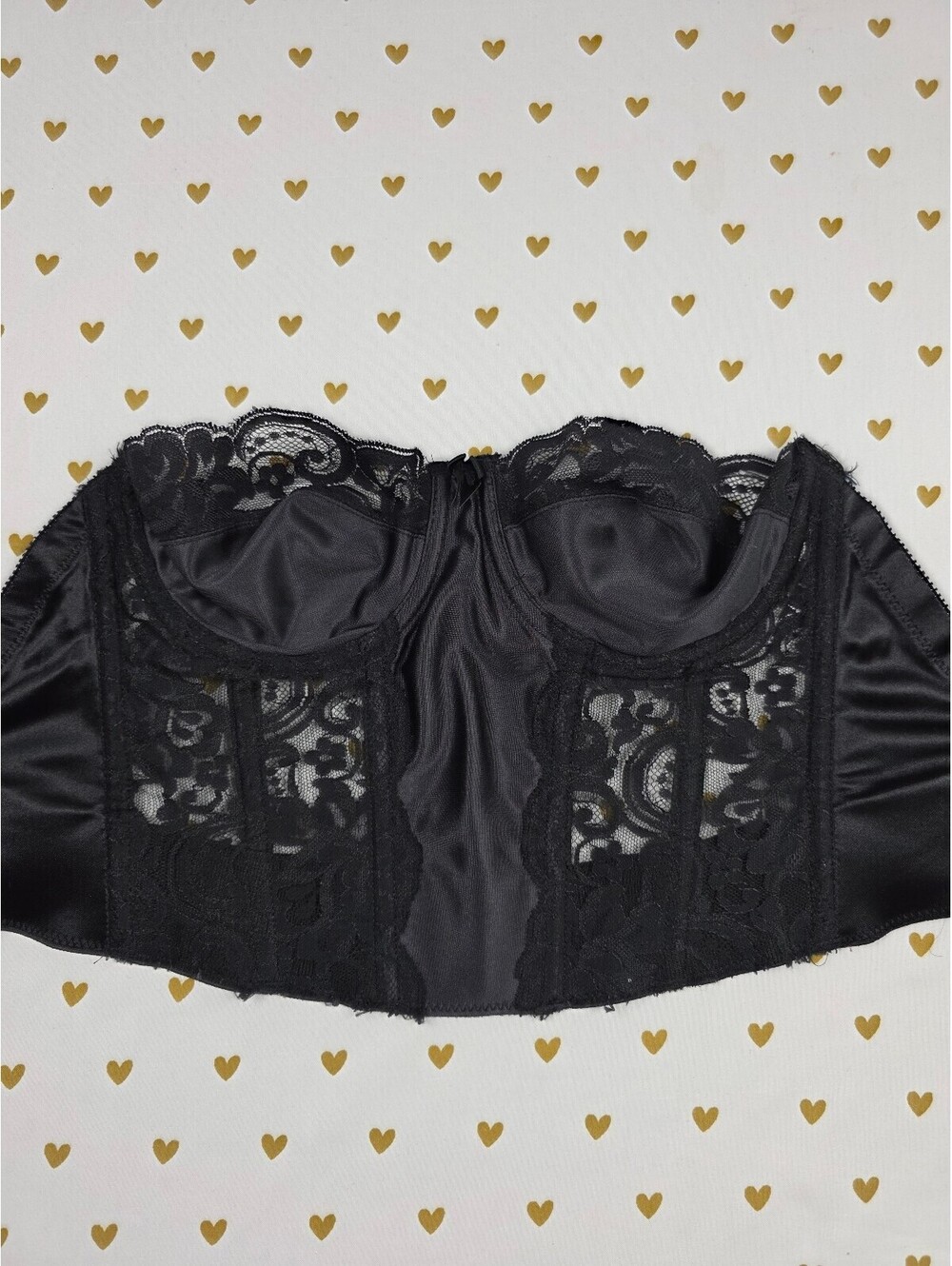 Victorias Secret Vintage Gold Label Corset Bra Top Push Up 36B